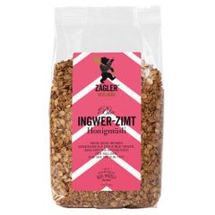 Bio Ingwer Zimt Honigmüsli 500g - naturbelassen - knusprige Honighülle - angenehme Schärfe von ZAGLER MUESLIBAER