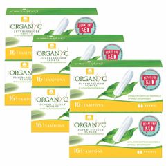 6er Set Bio-Tampons normal - maximale Saugfähigkeit ohne Faserverlust - schonend mit Sauerstoff gebleicht - aus Bio-Baumwolle von Organyc