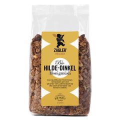 Bio Hilde Dinkel Honigmüsli 500g - kraftvoll - eiweißreich - gut verträglich - ohne Haltbarkeitsmittel von ZAGLER MUESLIBAER