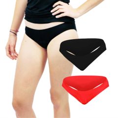 Periodenslip 3er Set rot schwarz - optimaler Sitz bei Tag und Nacht - vegan - für empfindliche Haut geeignet -  besonders atmungsaktiv von erdbeerwoche