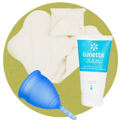 Menstruationstassen Stoffslipeinlagen Kombi - sicherer Tragekomfort - entspricht ph Wert der Scheide - besonders atmungsaktive Stoffslipeinlagen