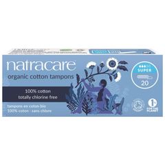 Bio-Tampons super 20 Stück - chlorfrei gebleicht - empfehlenswert für Allergikerinnen - keine Hautreizungen - aus Biobaumwolle von Natracare