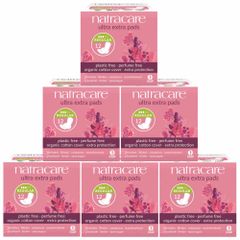 6er Set Natracare Bio Binden ultra extra normal