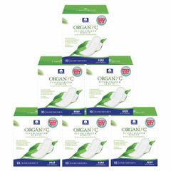 6er Set Bio-Binden super mit Flügeln - sehr gute Saugfähigkeit - besonders atmungsaktive Binden - aus Bio-Baumwolle von Organyc