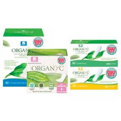 Nachfüllset Inhalt Periodenservice Box - Organyc Bio Tampons Slipeinlagen und Binden