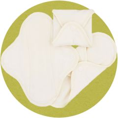 Stoffbinden natur aus Bio-Baumwolle 3 Stück - sehr gute Saugfähigkeit - frei von Kunststoff  Weichmachern und anderen Schadstoffen - vegan und Zero waste von Imse Vimse
