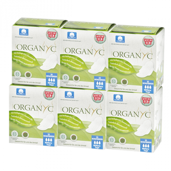 6er Set Organyc Biobinden normal mit Flügeln