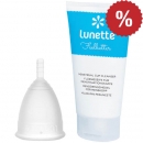 Set 1 Lunette Menstruationskappe (transparent) plus 1 Reinigungslotion