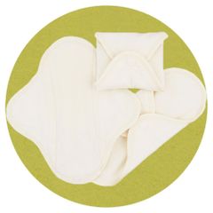 Stoffslipeinlagen natur aus Bio-Baumwolle 3 Stück - waschbare - nachhaltige Bio-Baumwollslipeinlagen von Imse Vimse