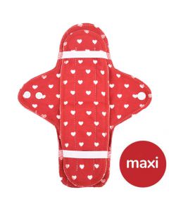 Maxi Bio-Stoffbinde und Einlage - Herzen