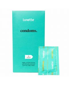 Lunette Kondome 8 Stück - Ultra-dünne leicht befeuchtete Kondome - Vegan - Enthält keine Farbstoffe und kein gummiartiger Duft von Lunette