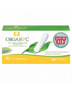 Bio-Tampons normal 16 Stück - schonend mit Sauerstoff chlorfrei gebleicht - empfehlenswert für Allergikerinnen - aus Bio-Baumwolle von Organyc