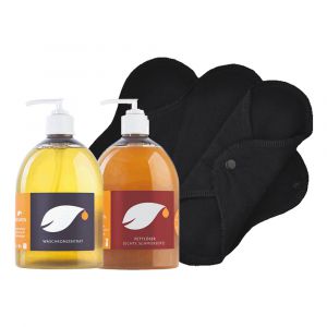 Bio-Stoffslipeinlagen und Reinigungs-Set
