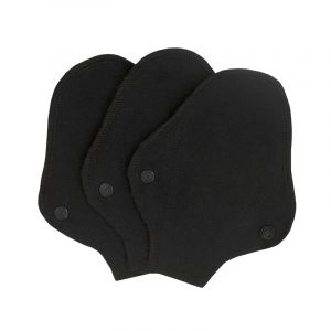 Stoffslipeinlagen Tanga aus Bio-Baumwolle 3 Stück schwarz